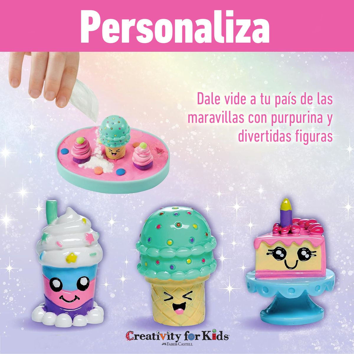 FABER-CASTELL - Creativity for Kids: Globos de nieve - Dulces