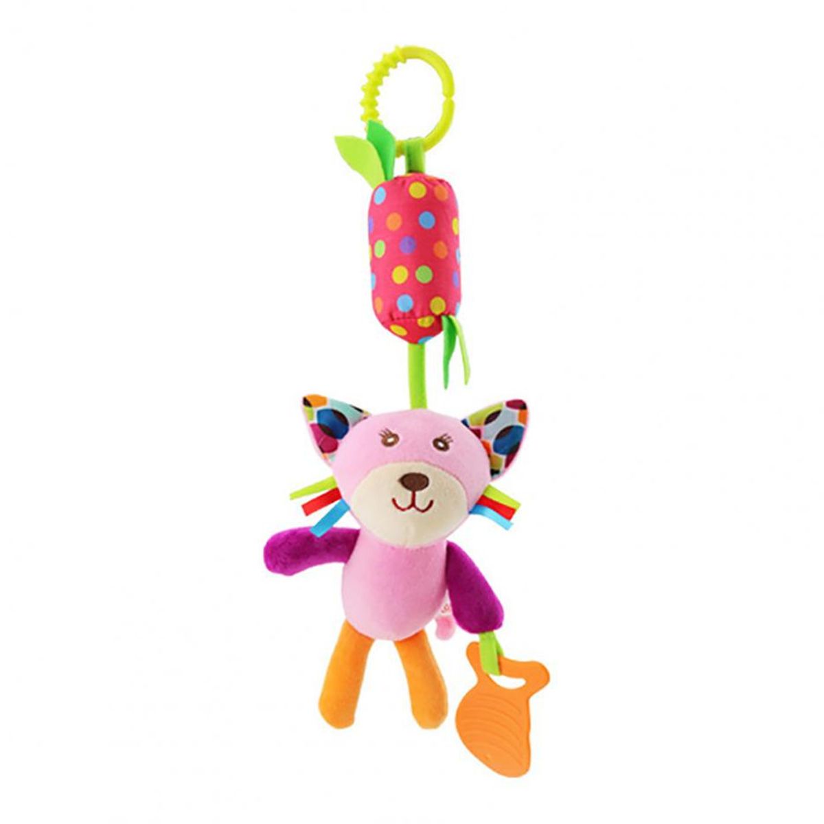 GENERICO - Juguete Sonajero Peluche Largo Mordedor Colgante Cochecito