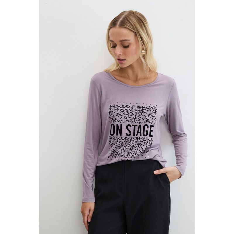 ASH - Polera Lila Medio Mujer Ash