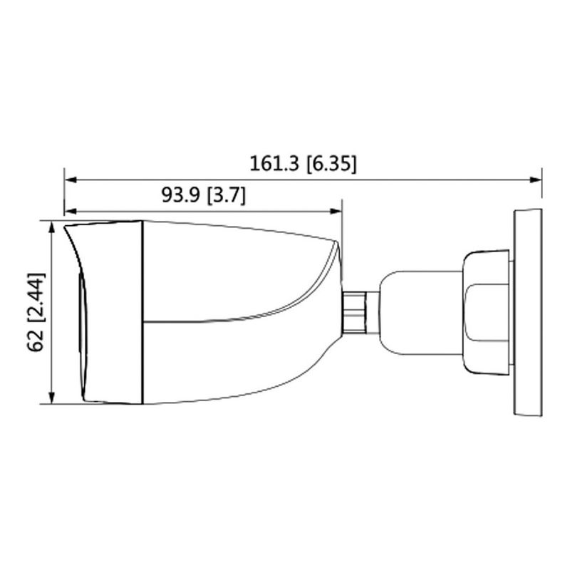 DAHUA - Cámara Bullet 2MP de Lente Fijo con Luz Dual Inteligente metal