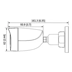 DAHUA - Cámara Bullet 2MP de Lente Fijo con Luz Dual Inteligente metal