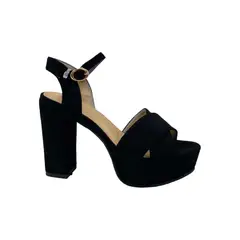 HERIEL - Sandalia Negra Plataforma Mujer
