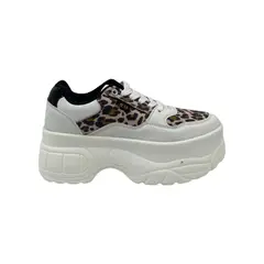 HERIEL - Zapatilla Blanca Print Plataforma Mujer