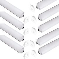 9 Perfiles De 1 Metro Esquinero Ángulo Para Cinta Led (1002)
