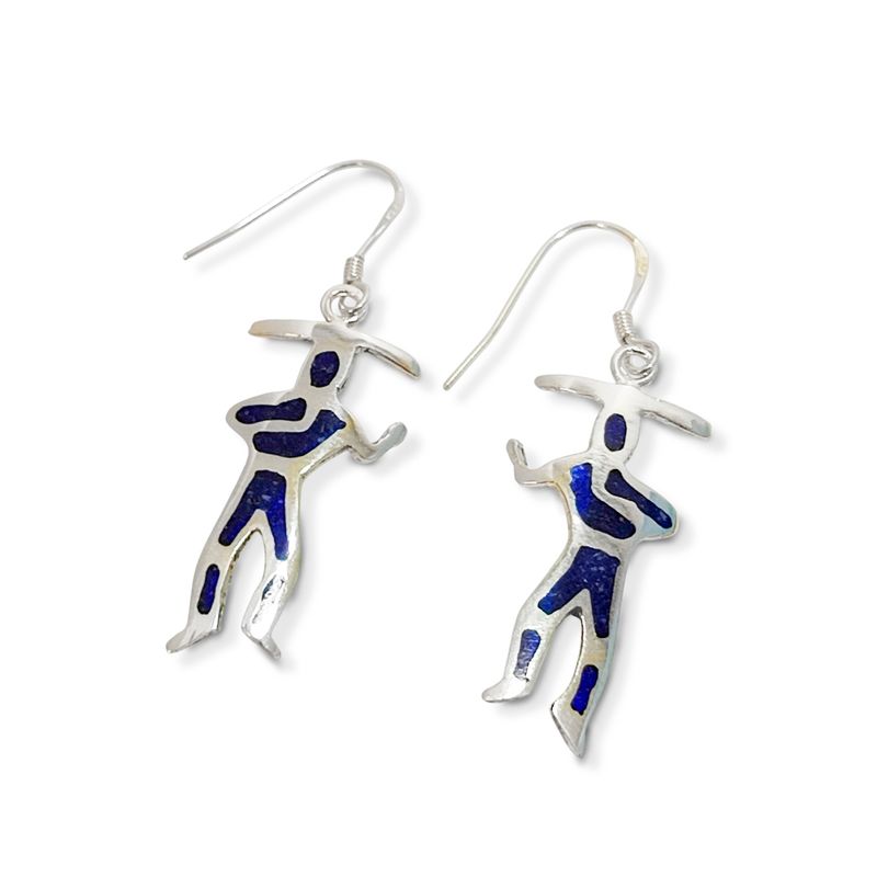 ANDREA COGGIOLA JOYAS - Aros Selknam Kotaix Lapislázuli Reconstituido Plata Fina 950