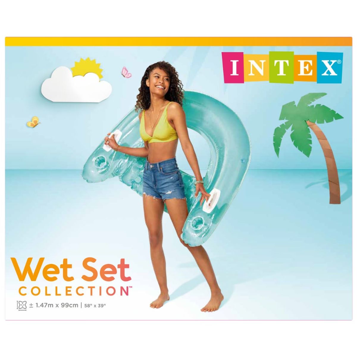 INTEX - Flotador Sillón Inflable INTEX SitN Float 2 Azul