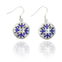 ANDREA COGGIOLA JOYAS - Aros Kultrún Lapislázuli Reconstituido Plata Fina 950