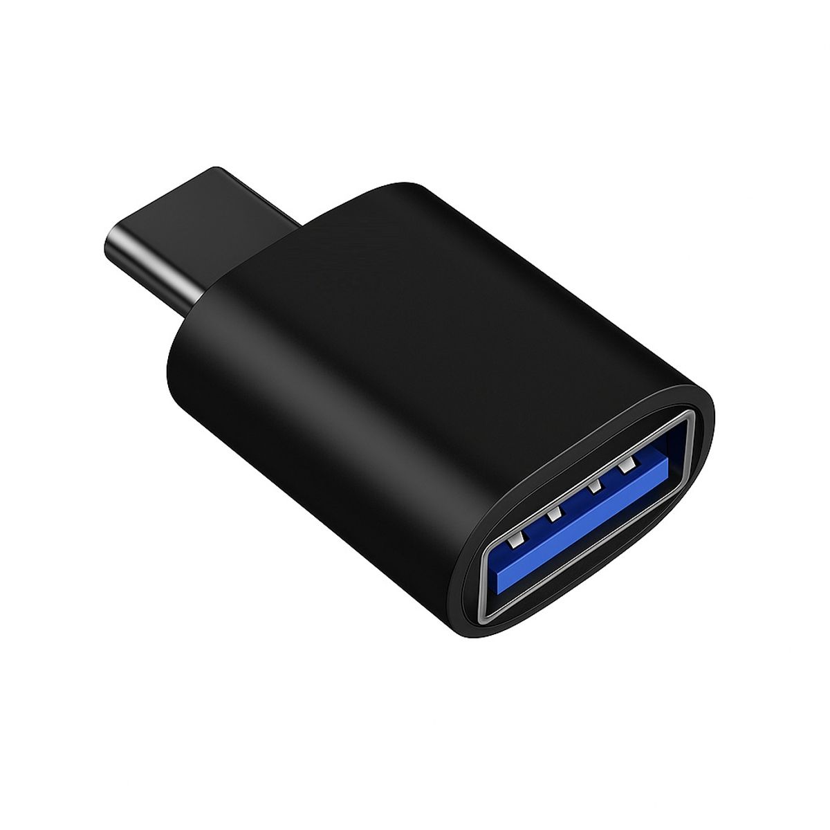 GENERICO - Adaptador USB Hembra Tipo C Macho Color Negro