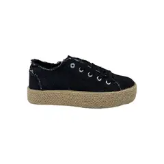 HERIEL - Zapatilla Negra Textil Mujer