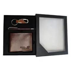EKOL TACTICA MILITAR - Cartera Billetera Vintage De Cuero Y Llavero Detalle Regalo