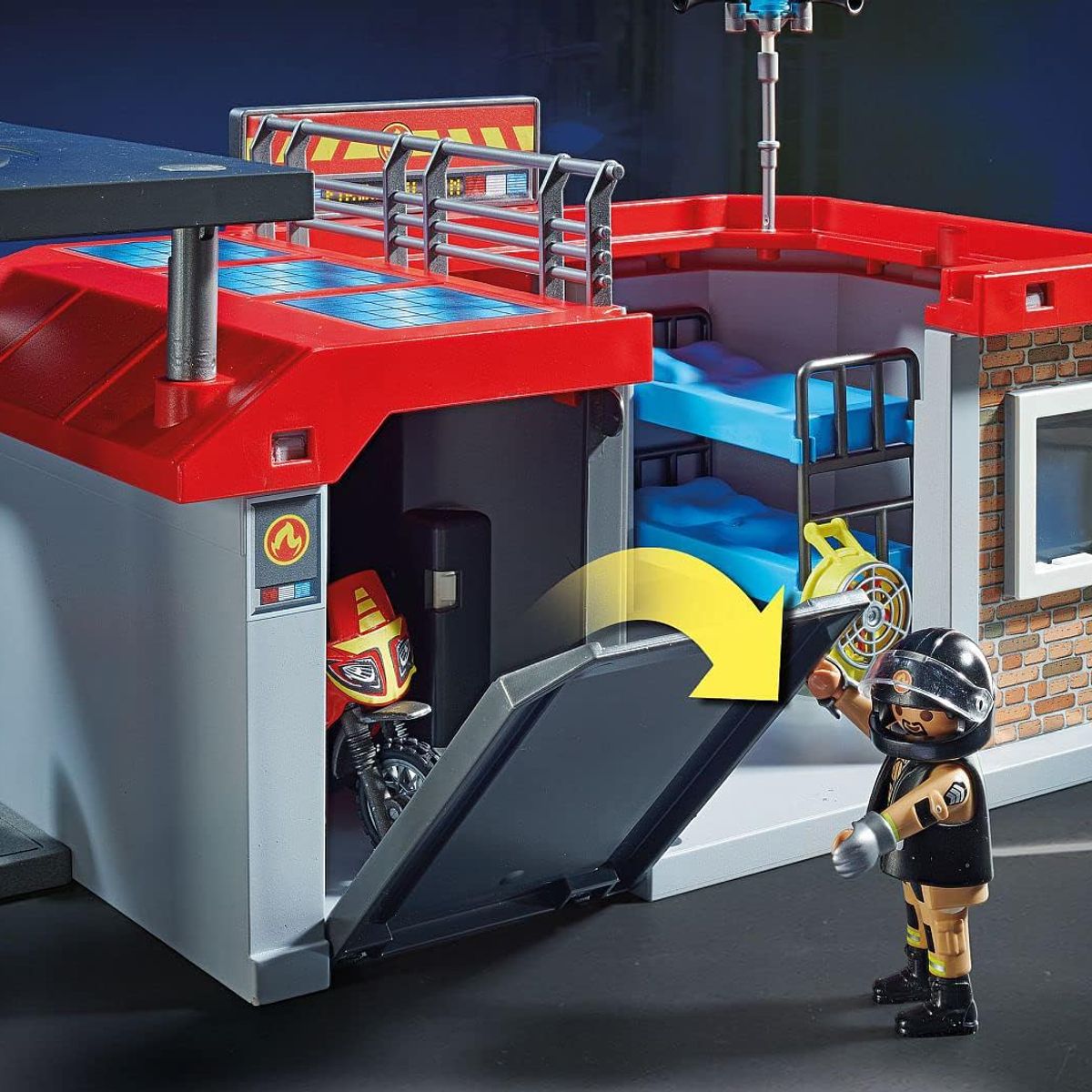 PLAYMOBIL - PLAYMOBIL LLEVAR A LO LARGO DE LA ESTACIÓN BOMBEROS PM71193