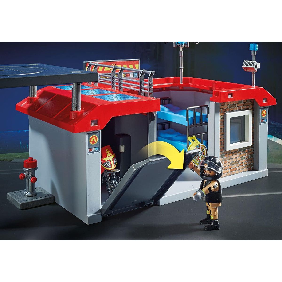 PLAYMOBIL - PLAYMOBIL LLEVAR A LO LARGO DE LA ESTACIÓN BOMBEROS PM71193