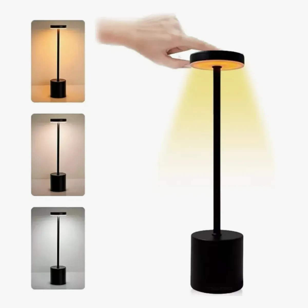 GENERICO - Lámpara De Mesa Recargable Lámpara Inalámbrica Lampara Led Negro