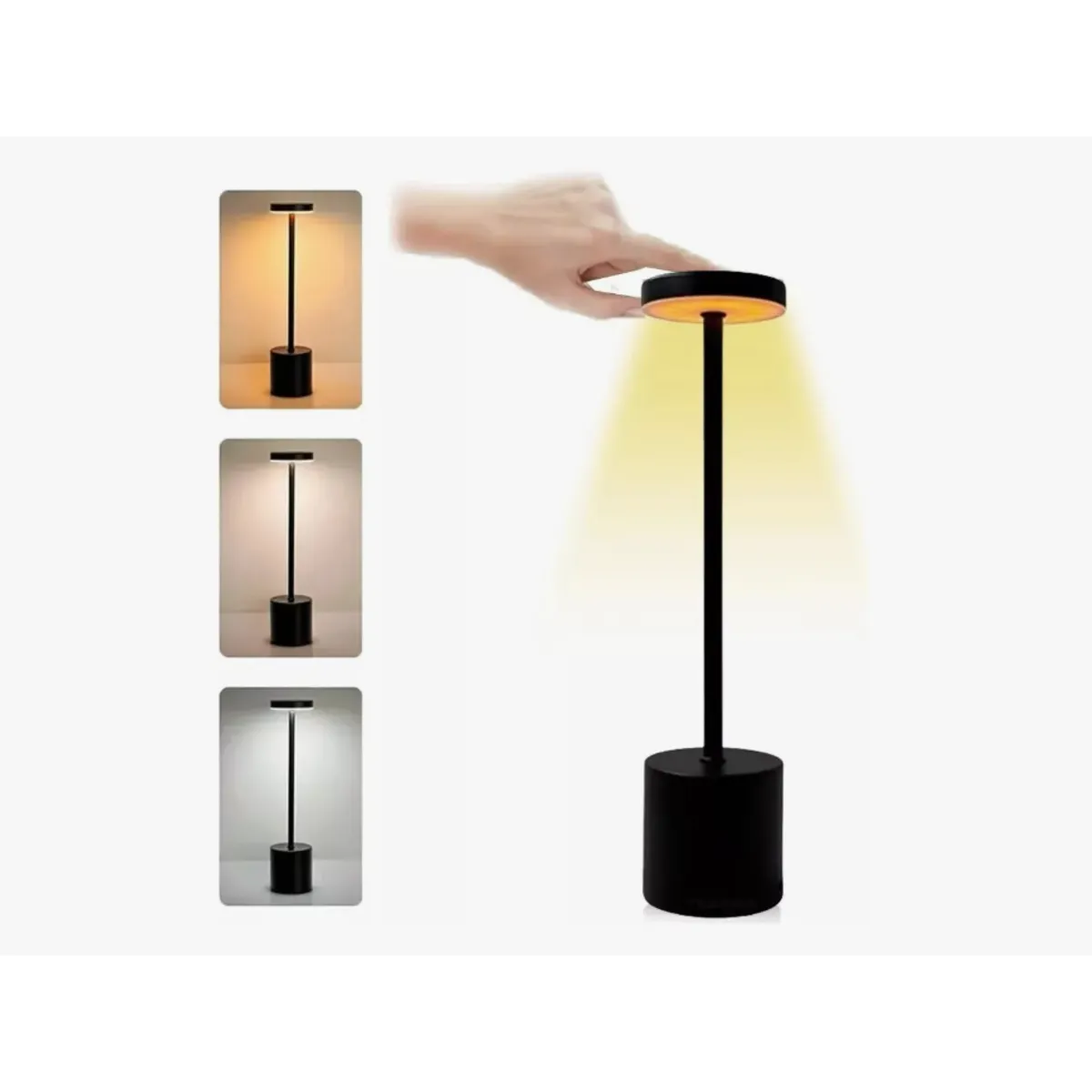 GENERICO - Lámpara De Mesa Recargable Lámpara Inalámbrica Lampara Led Negro