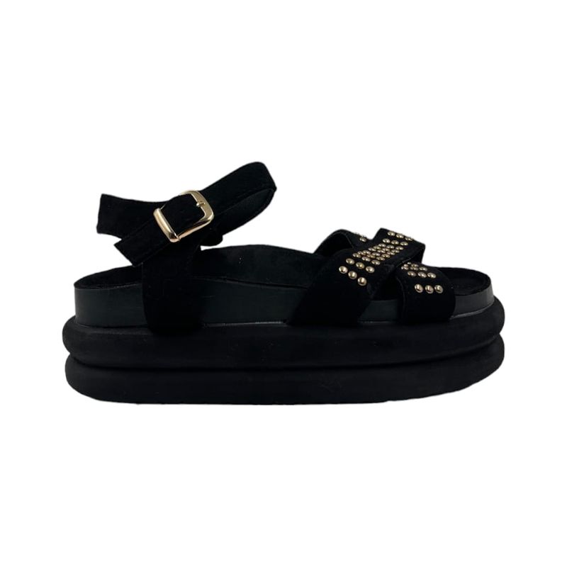 HERIEL - Sandalia Negra Plataforma Mujer