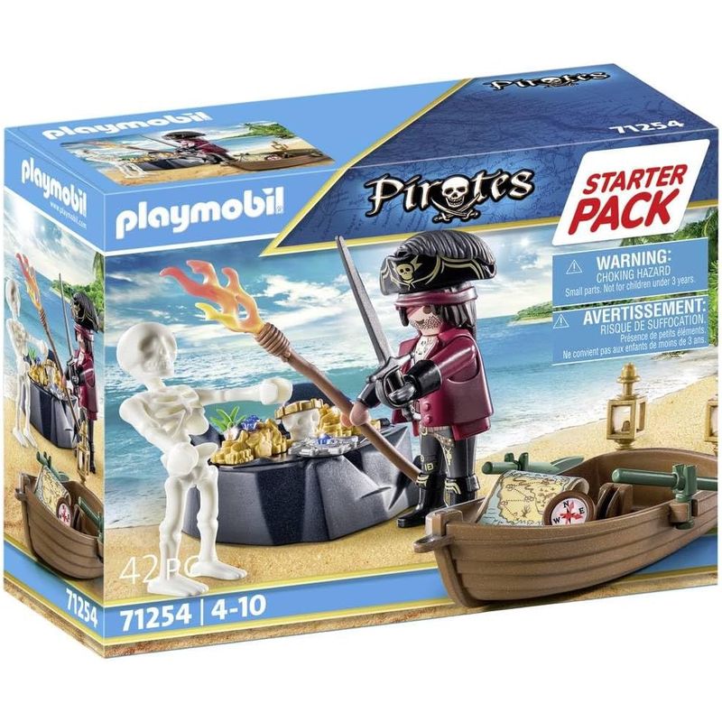 PLAYMOBIL - PLAYMOBIL STARTER PACK PIRATA CON BOTE DE REMOS PM71254