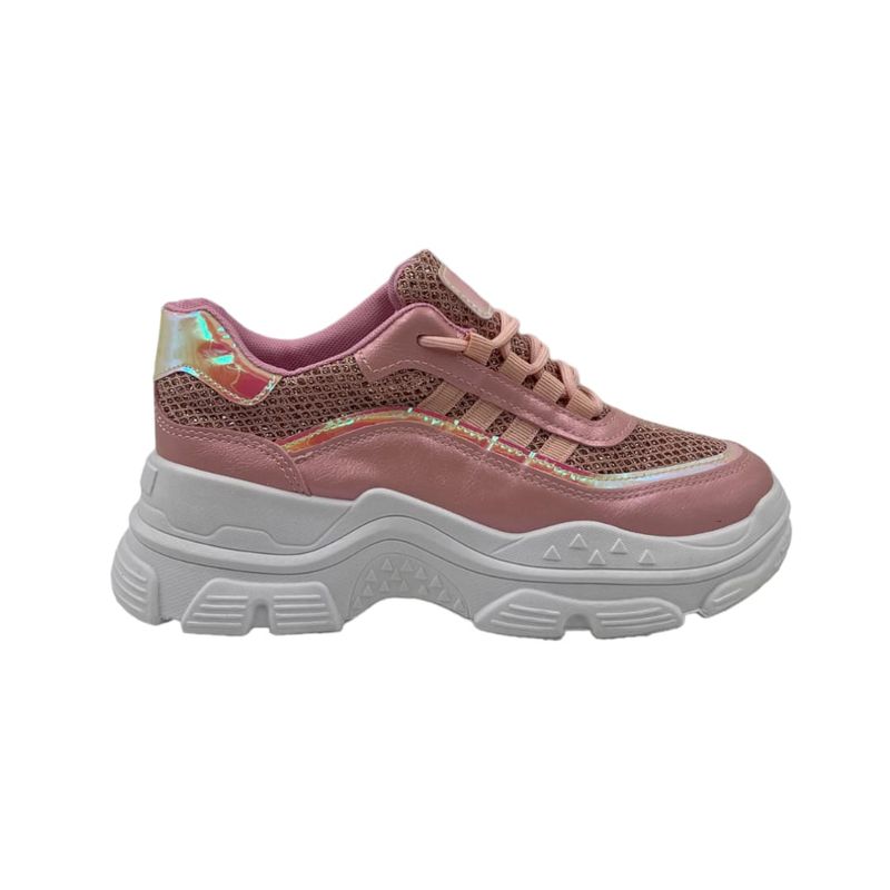 HERIEL - Zapatilla Rosa Plataforma Mujer