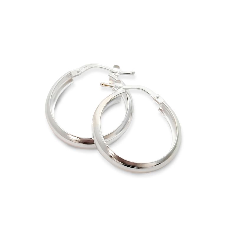 ANDREA COGGIOLA JOYAS - Aros Argolla Bisagra 21mm Plata Fina 925