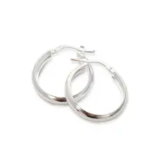 ANDREA COGGIOLA JOYAS - Aros Argolla Bisagra 21mm Plata Fina 925