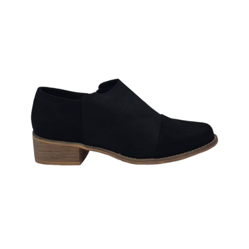 HERIEL - Zapato Negro Gamuza Mujer