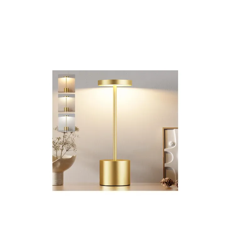 GENERICO - Lámpara De Mesa Recargable Lámpara Inalámbrica Lampara Led Dorado