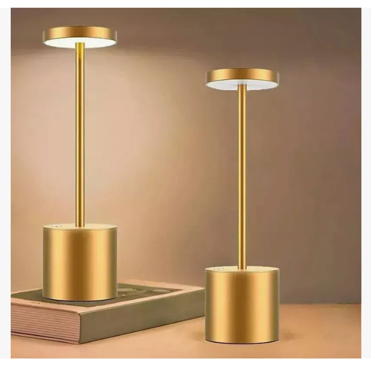 GENERICO - Lámpara De Mesa Recargable Lámpara Inalámbrica Lampara Led Dorado