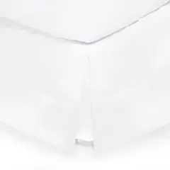 NINA HERRERA - Faldón Básico Liso Blanco 220 Hilos 2 Plazas
