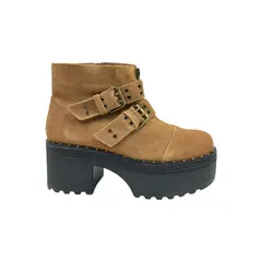 HERIEL - Botín Camel Plataforma Mujer