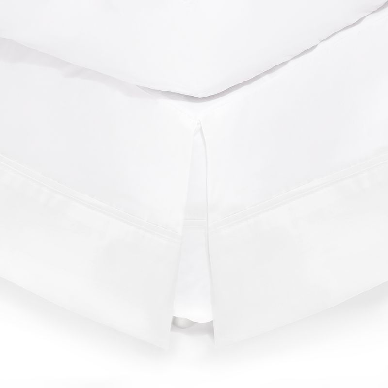 NINA HERRERA - Faldón Básico Liso Blanco 220 Hilos King