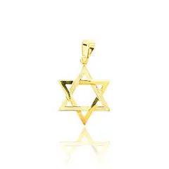 ANDREA COGGIOLA JOYAS - Colgante Estrella De David Satinada Enchapado Oro 18K