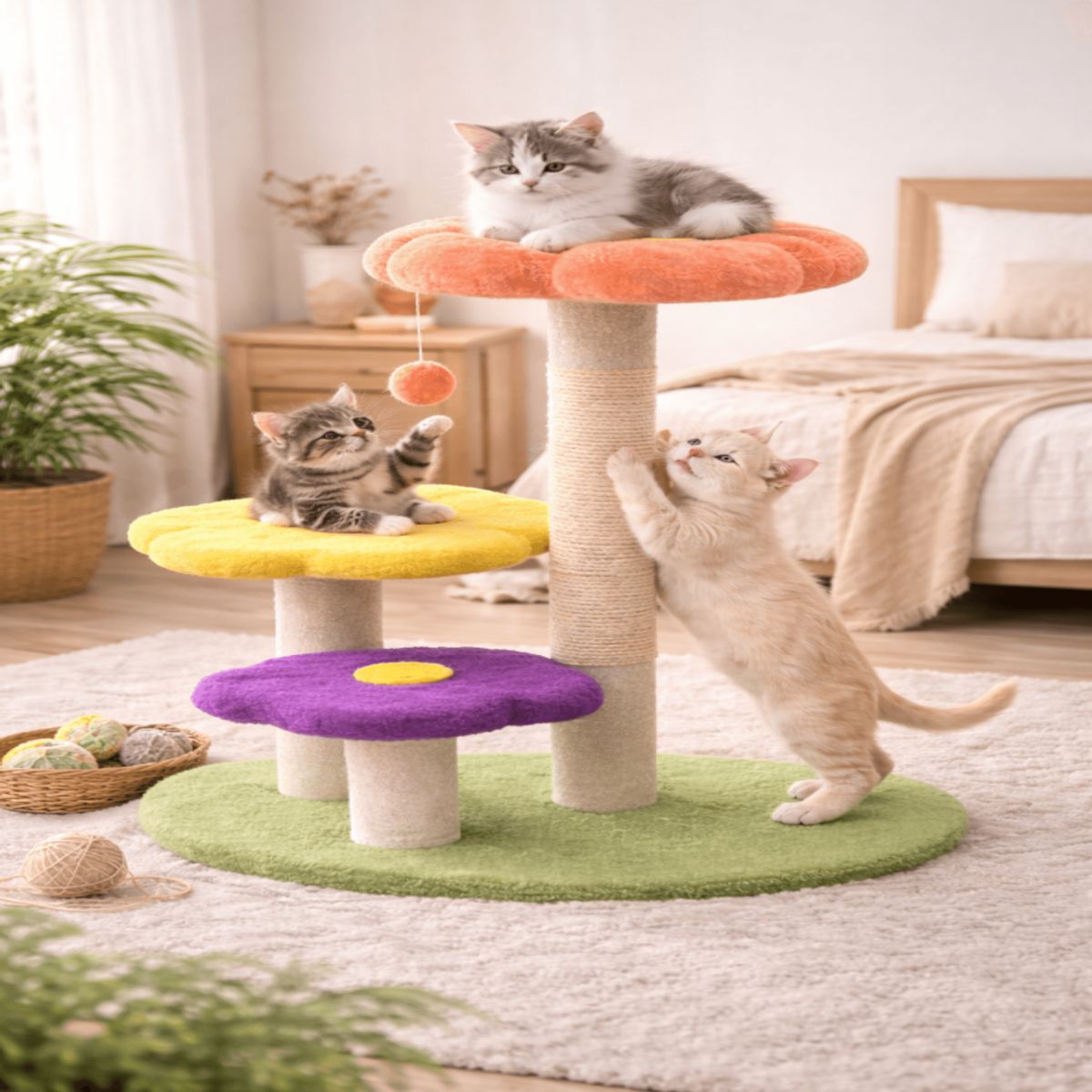 HOMER OUTDOOR - Rascador Para Gatos Cocolumpio Para Gatos De 4 Pisos