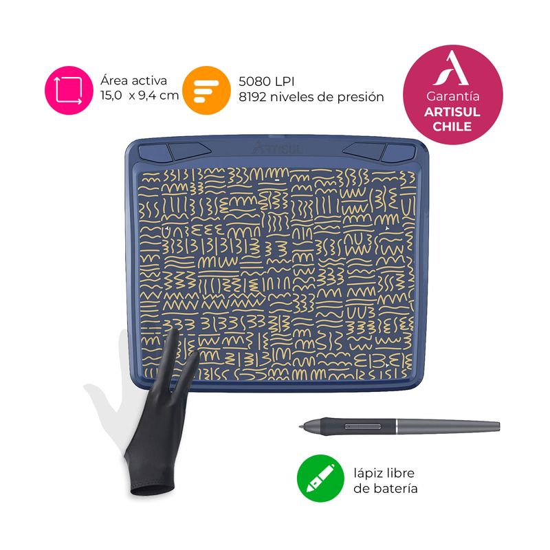 ARTISUL - Tableta Gráfica Digitalizadora Artisul A601 con Guante