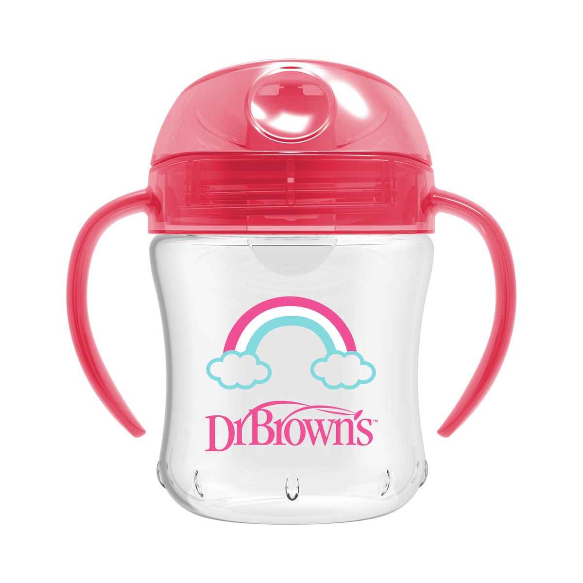 DR BROWNS - Vaso Antiderrame Boquilla Blanda Dr Brown´s 180ml 6+m Rosa