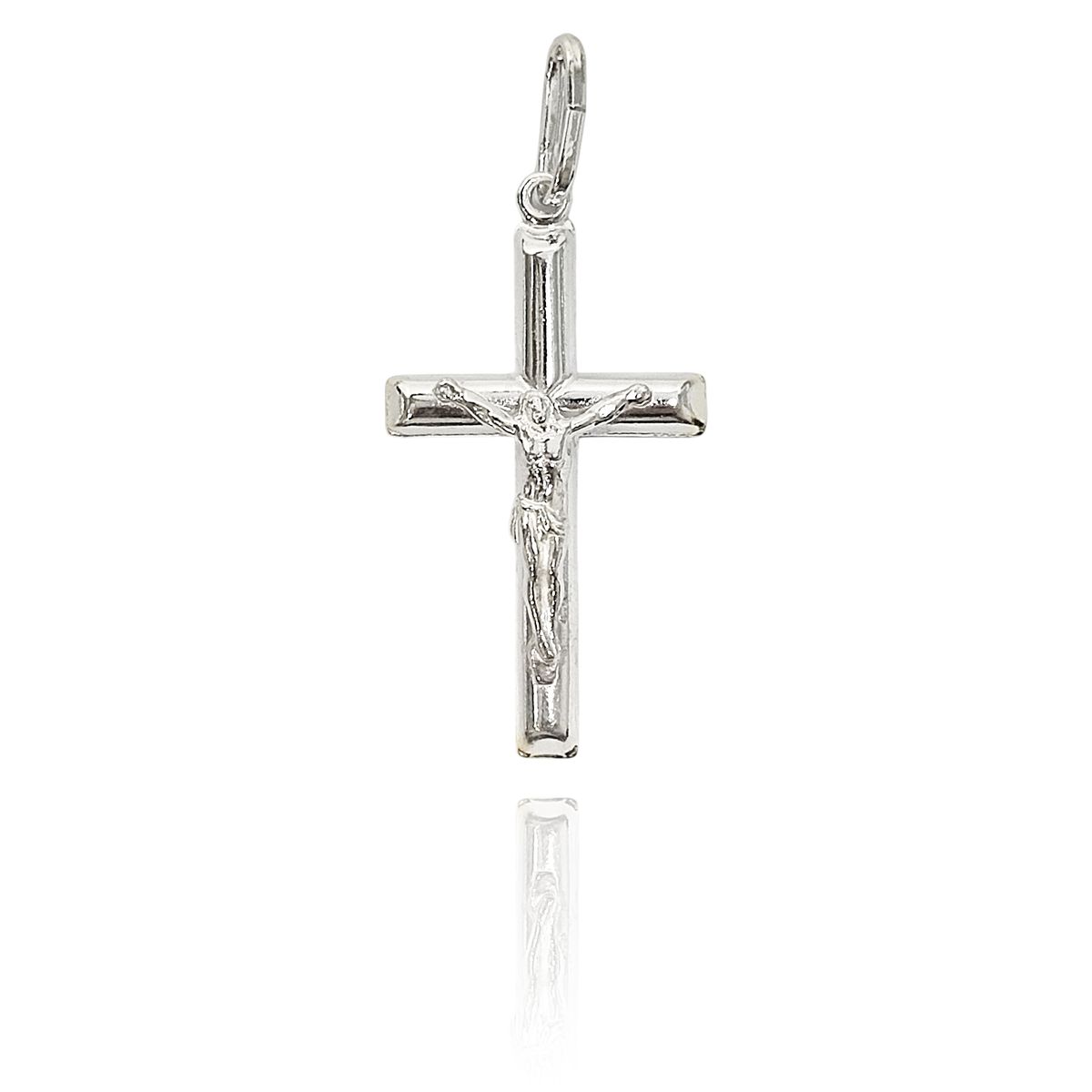 COGGIOLA - Colgante Cruz Cristo Tubular Plata Fina 925
