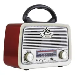 MUNDO MAGIA - Radio Linterna Portátil Bluetooth Recargable Y A Pilas Retro