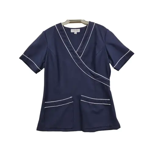 90 GRADOS - Chaquetilla Azul con Ribetes Blancos Para Mujer