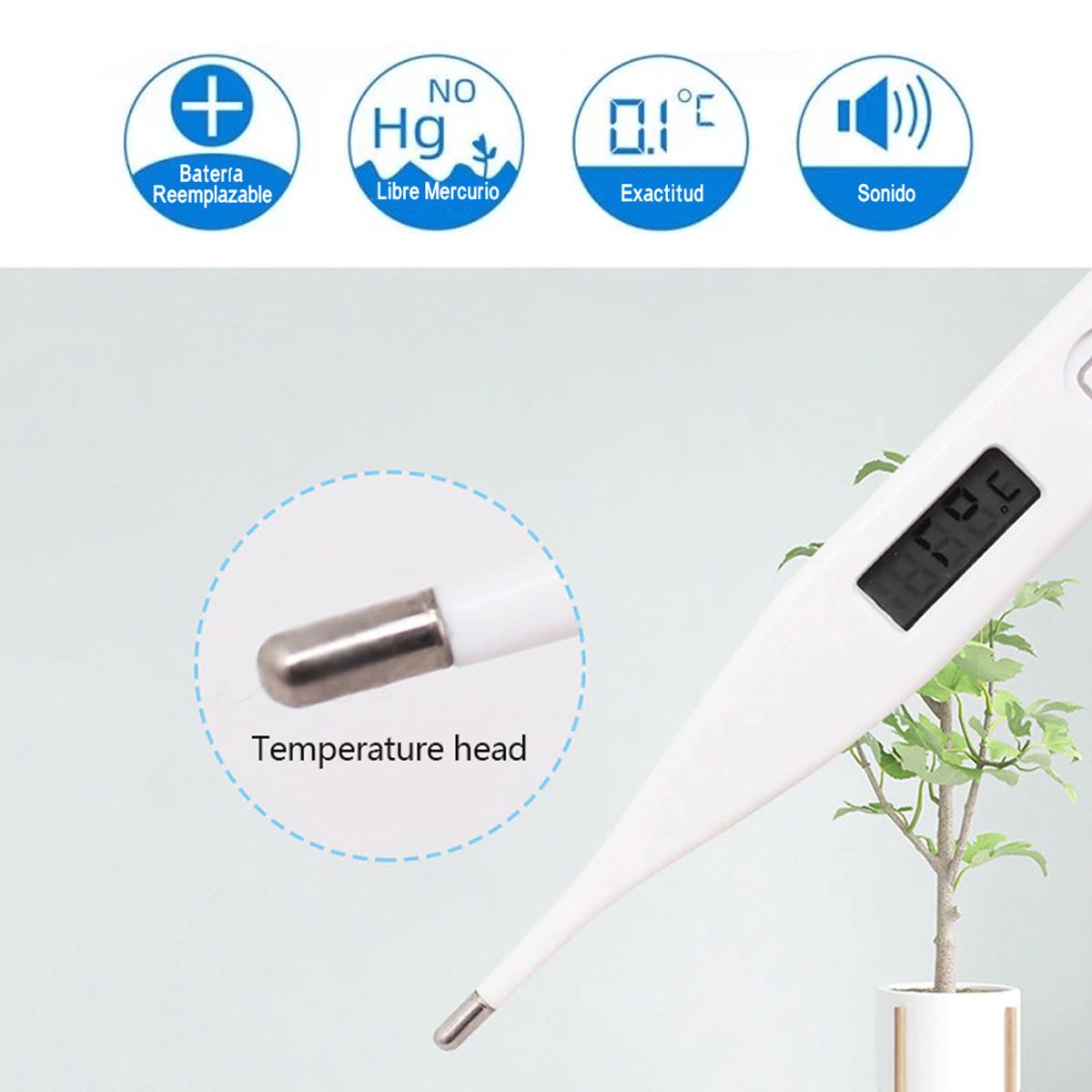 GENERICO - Termometro Digital Corporal Para Bebe Niños Lcd Temperatura