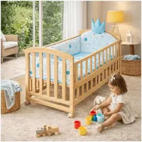 Cama Cuna Colecho Madera 122x70x100cm Con Colchón Homer