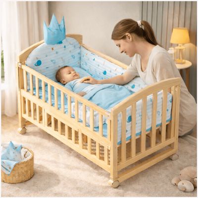 Imagen 2 del producto Cama Cuna Colecho Madera 122x70x100cm Con Colchón Homer