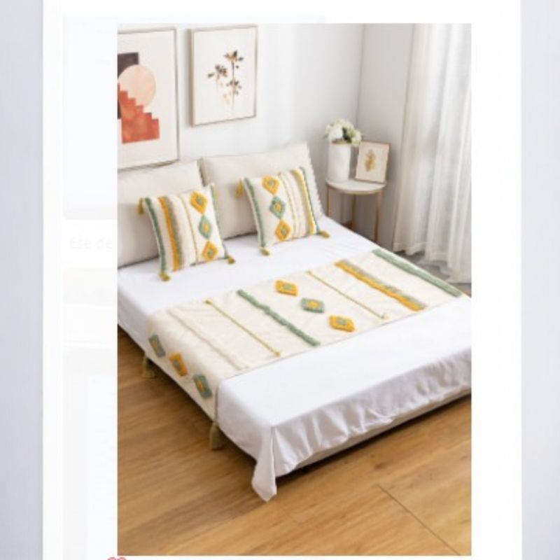 ANGELES DEL HOGAR - PIECERA SOLA BORDADA 70X210CM