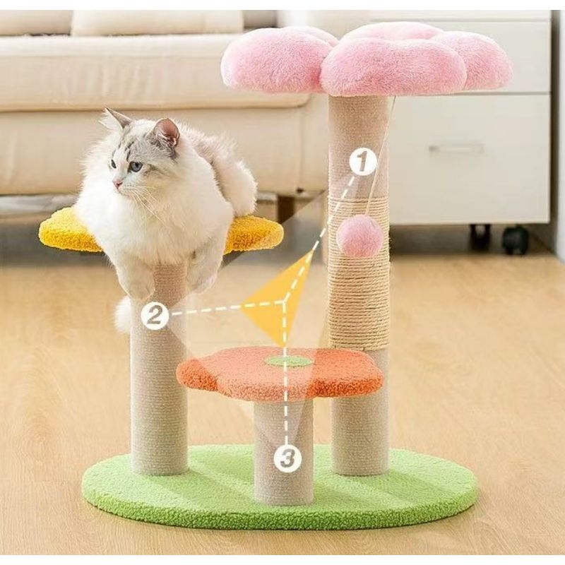 HOMER OUTDOOR - Rascador Para Gatos Cocolumpio Para Gatos De 4 Pisos  Rosa