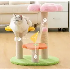 HOMER OUTDOOR - Rascador Para Gatos Cocolumpio Para Gatos De 4 Pisos Rosa