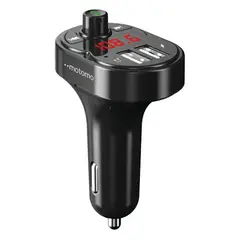 MOTOMO - Transmisor FM Receptor Bluetooth Carga USB Puerto TF MO-02