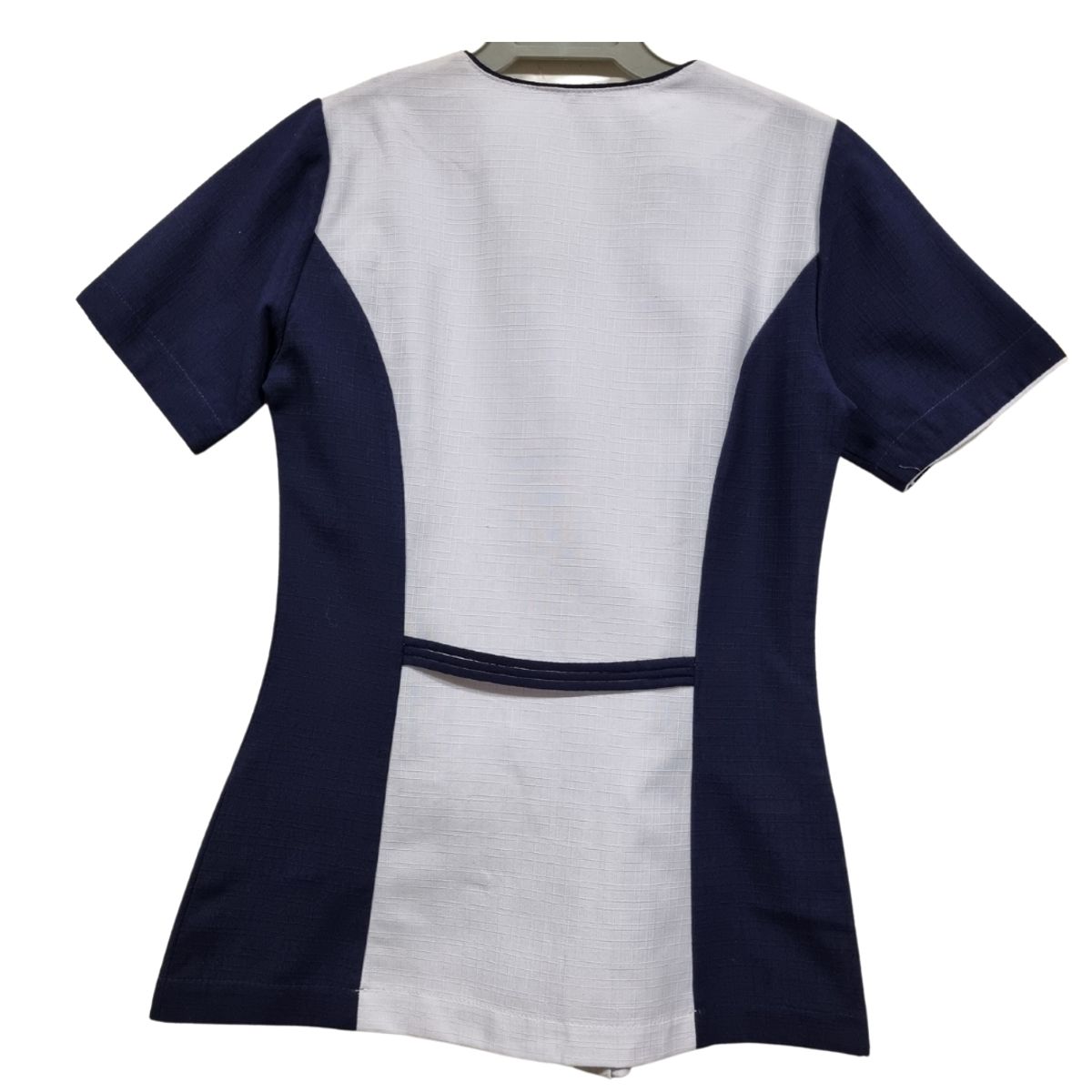 90 GRADOS - Chaquetilla Blanca con Laterales Azul Marino Para Mujer
