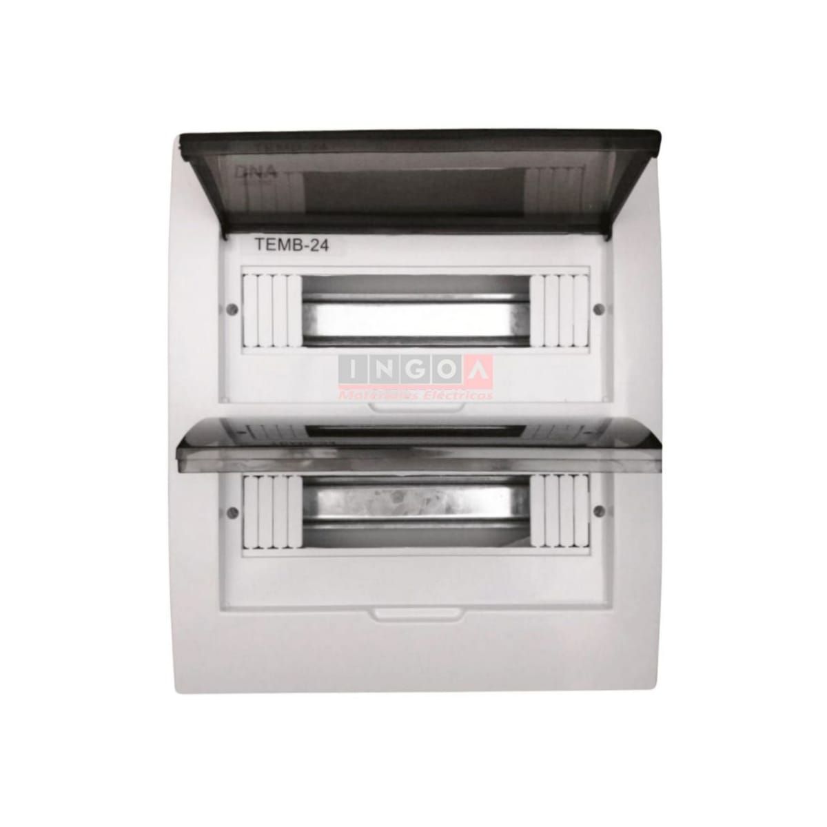 GENERICO - TABLERO PLASTICO 24 MODULOS EMBUTIDO TAPA TRANSPARENTE