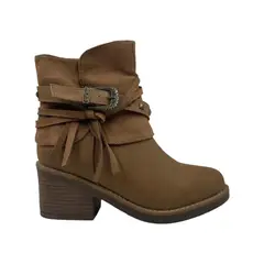 HERIEL - Bota Café Gamuza Mujer