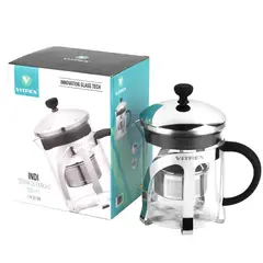 VITREX - Tetera Embolo de vidrio con filtro 600 ml Indi