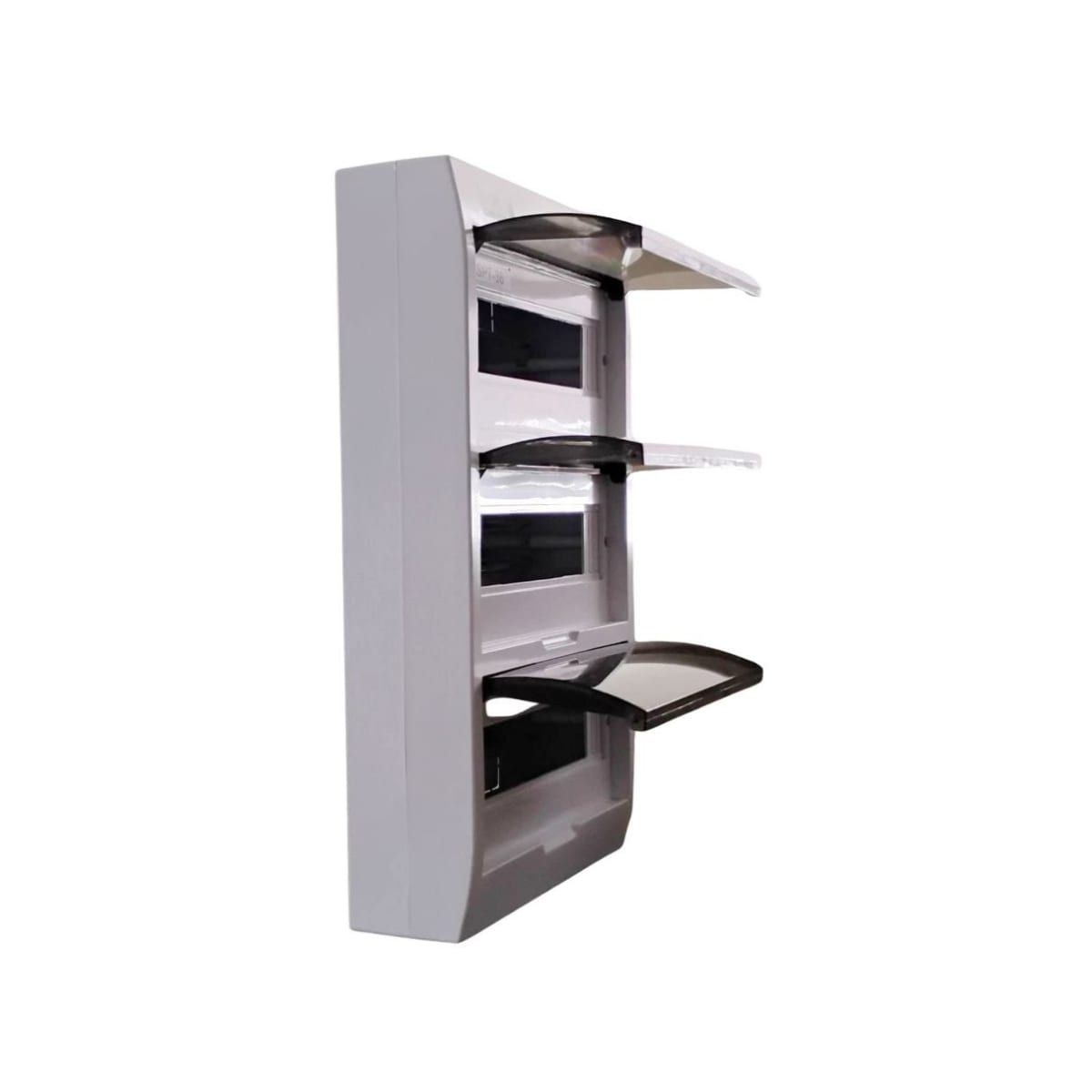 GENERICO - Tablero Plastico 36 Modulos Sobrepuesto Libre Halog. Tapa Transp