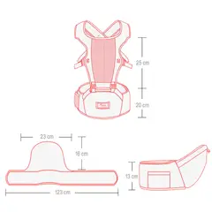 GENERICO - Portabebe Cangurera Mochila Canguro Arnes De Paseo para Bebe