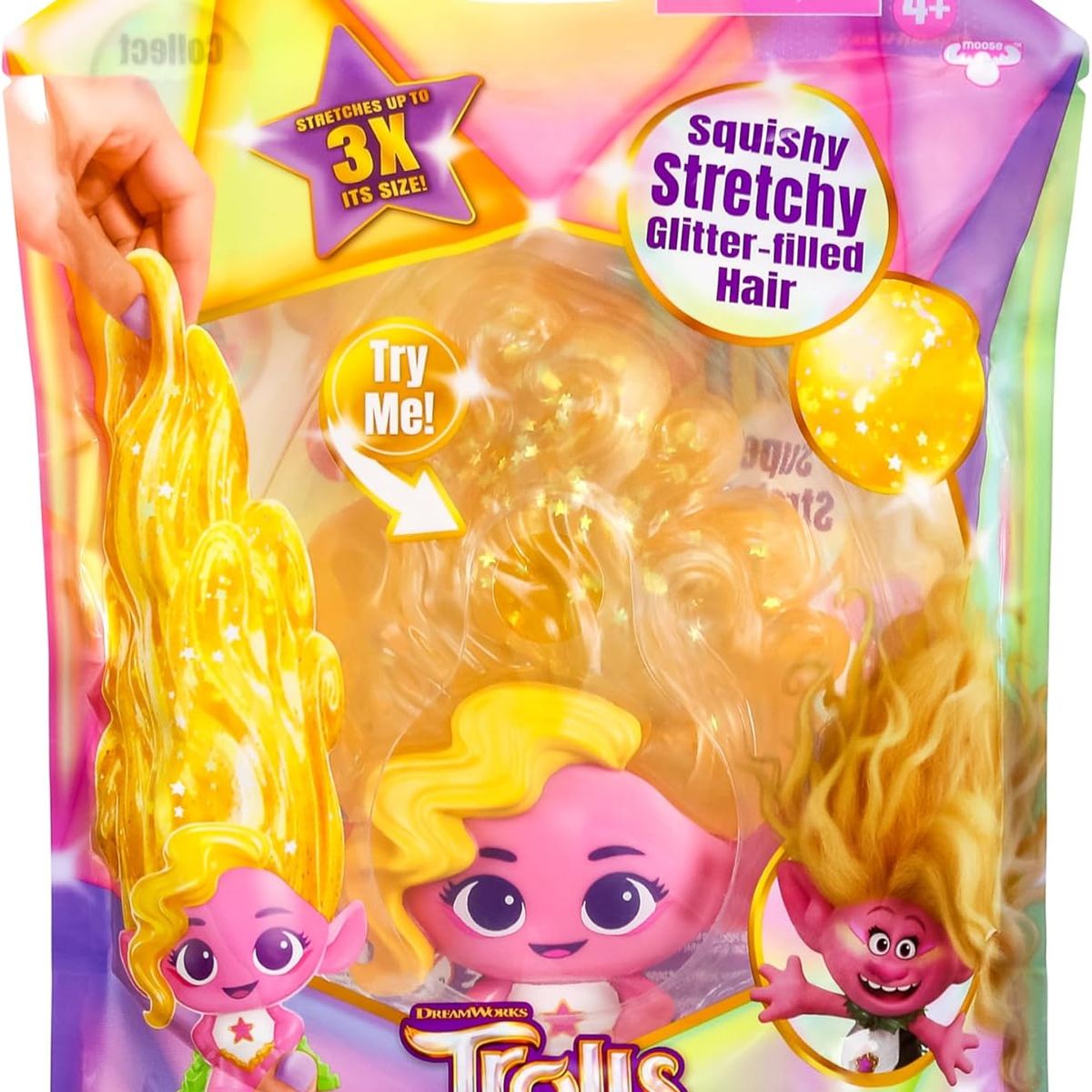 TROLLS - TROLLS Figura Gojitsu Trolls Viva Pelo Glitter Estirable